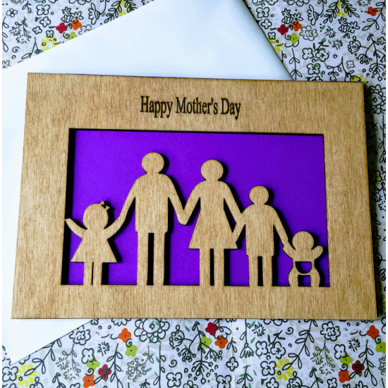 Wooden Family Card