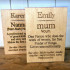 Wooden Definition Card