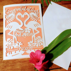 Personalised Flamingo Card