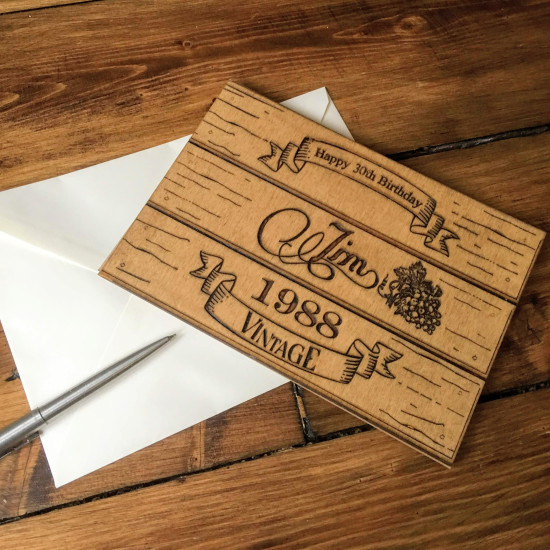 Personalised Wine Crate Card