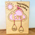 Wooden Baby Keepsake Card