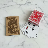 Personalised Wooden King & Queen Playing Card
