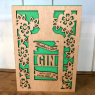 Wooden Gin Card