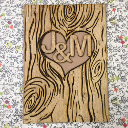 Wooden Engraved Tree Card