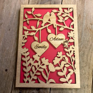 Wooden Couples Card