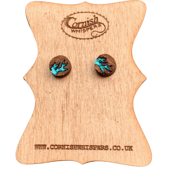 Wooden Geode Earrings