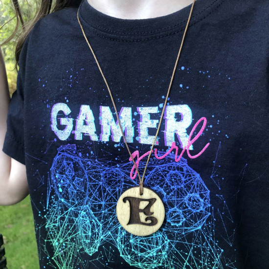 Personalised Wooden Initial Necklace