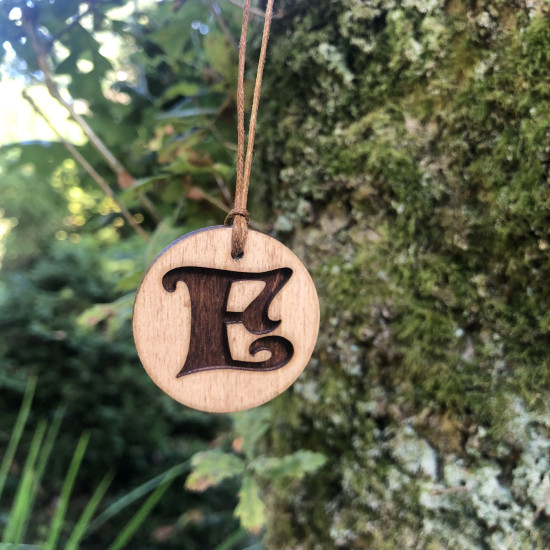 Personalised Wooden Initial Necklace