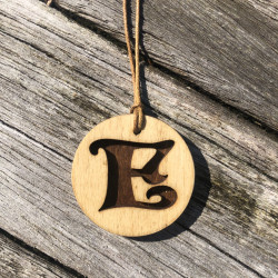Personalised Wooden Initial Necklace