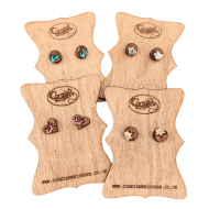 Wooden Geode Earrings