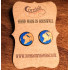 Wooden Globe Earrings