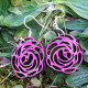 Wooden Flower Earrings