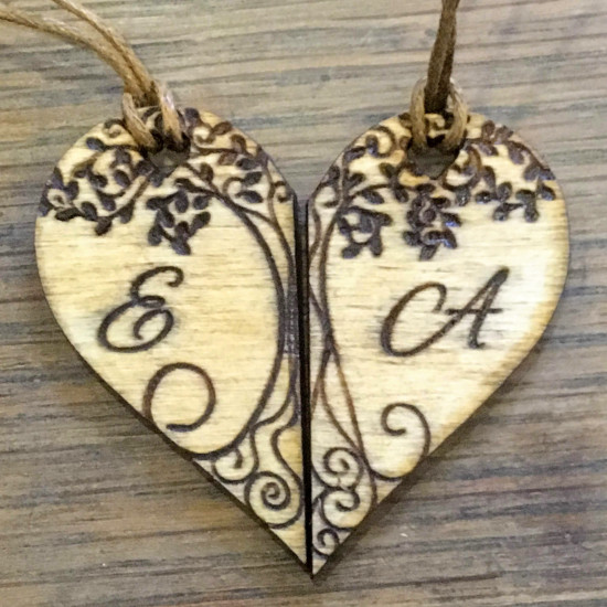 Split Heart Pendants