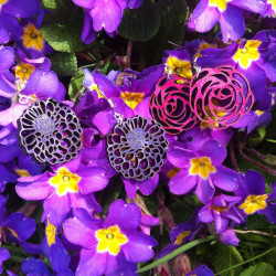 Wooden Flower Earrings