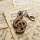Personalised Music Note Keyring