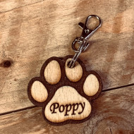 Personalised Paw Keyring