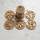 Folk Art Coaster Set