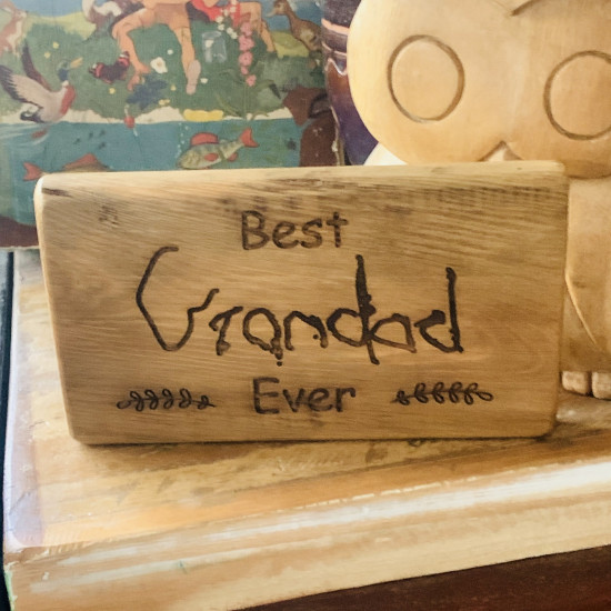 Your Child's First Words or Drawing -  Personalised Reclaimed Wooden Keepsake
