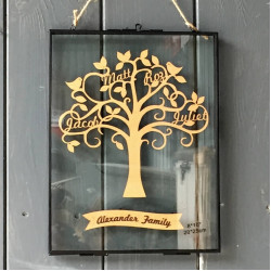 Family Tree in a Glass Frame
