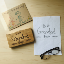 Your Child's First Words or Drawing -  Personalised Reclaimed Wooden Keepsake