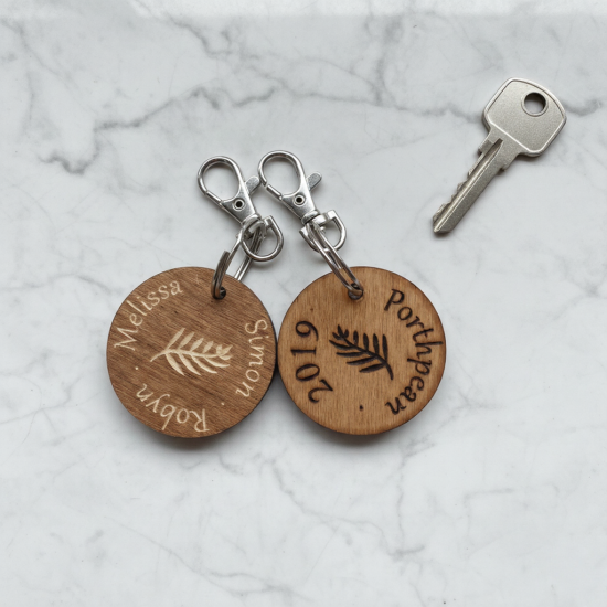Wooden Family Keyring