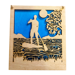 Male Paddle Boarder Plaque