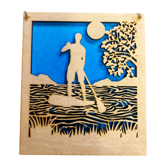Male Paddle Boarder Plaque