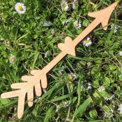 Wooden Heart Arrow