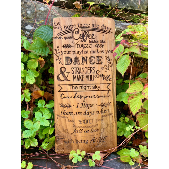 Wooden Inspirational Quote Sign
