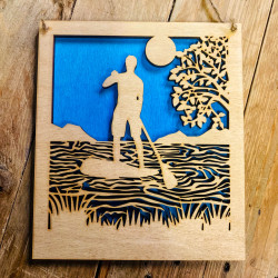 Male Paddle Boarder Plaque