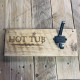 Rustic Wooden Hot Tub Sign