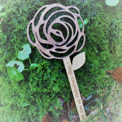 Wooden Personalised Rose