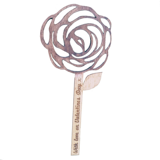 Wooden Personalised Rose