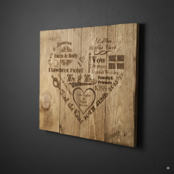 Personalised Engraved Wooden Wedding Wall Art