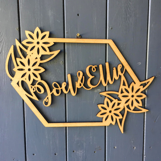 Personalised Hexagon Couple Wall Art
