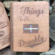 Dreckly Wooden Note Book