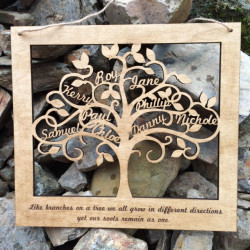Wooden Family Tree Wall Art