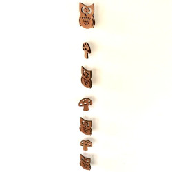 Owl and Toadstool Tota Bell Decorative Door Hanging