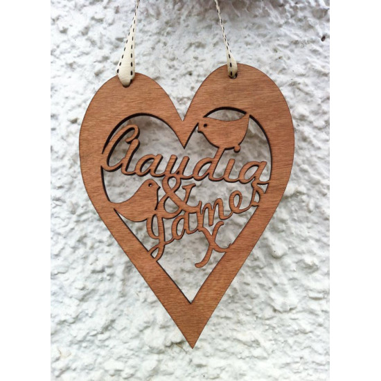 Personalised Heart Plaque