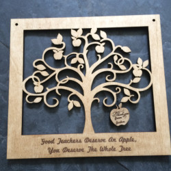 Teacher Apple Tree Plaque