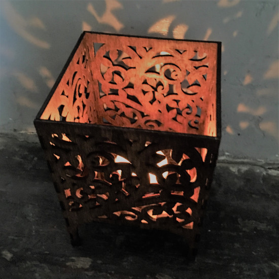 Wooden Tea Light Lantern