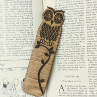 Wooden Owl Bookmark