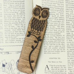 Wooden Owl Bookmark